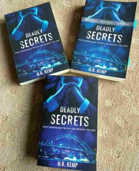 3 x printed book proofs Deadly Secrets by HR Kemp