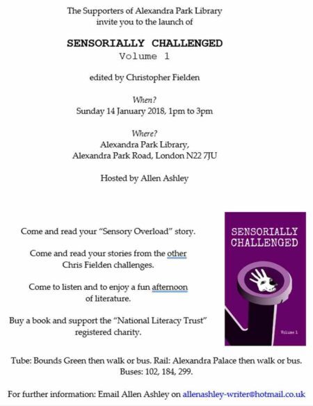 Sensorially Challenged Volume 1 Book Launch Poster